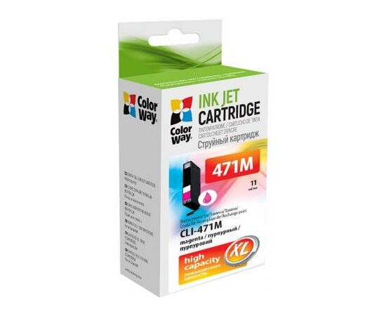 Картридж ColorWay Canon CLI-471 Magenta PIXMA MG5740/MG6840 (CW-CLI-471M)