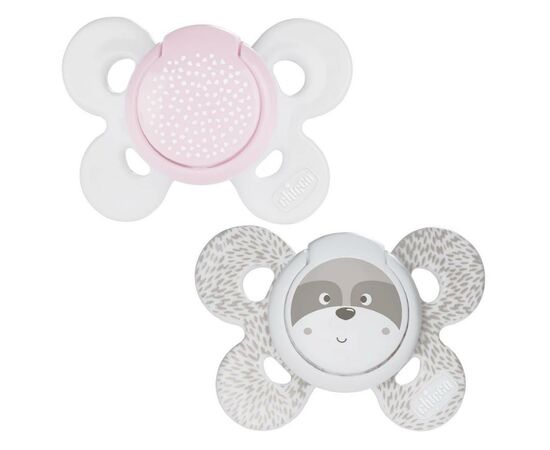 Пустышка Chicco Physio Comfort силиконовая 0-6 мес 2 шт розовая (74931.11.00.00), изображение 2 Пустышка Chicco Physio Comfort силиконовая 0-6 мес 2 шт розовая (74931.11.00.00), изображение 2