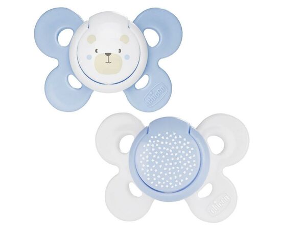 Пустышка Chicco Physio Comfort силиконовая 0-6 мес 2 шт голубая (74931.21.00.00)