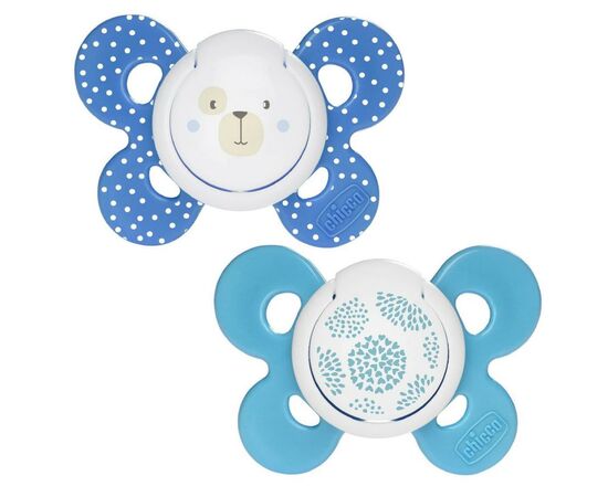 Пустышка Chicco Physio Comfort силиконовая 6-16 мес 2 шт голубая (74933.21.00.00)