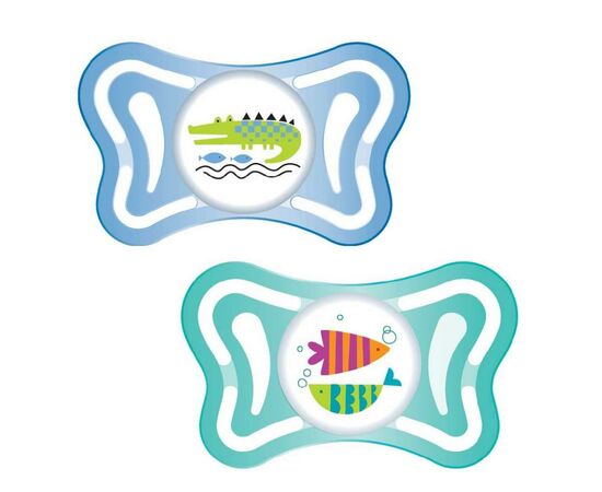 Пустышка Chicco Physio Light силиконовая 16-36 мес 2 шт голубая (71035.21)
