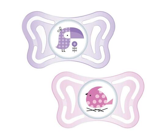 Пустушка Chicco Physio Light силіконова 2-6 міс 2 шт рожева (71031.11)