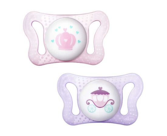 Пустушка Chicco Physio Micro силіконова 0-2 міс 2шт рожева (75121.11)