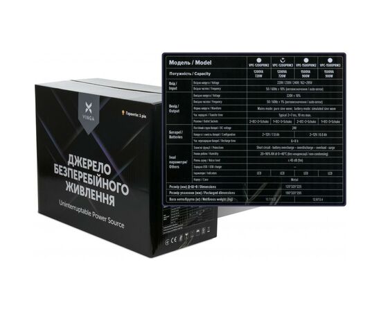 Источник бесперебойного питания Vinga LED 1200VA ( VPC-1200PRM3 ) (VPC-1200PRM3), изображение 6 Источник бесперебойного питания Vinga LED 1200VA ( VPC-1200PRM3 ) (VPC-1200PRM3), изображение 6