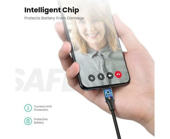 Дата кабель USB 2.0 AM to Micro 5P 1.0m US290 Aluminum Braid Black Ugreen (60146), изображение 5 Дата кабель USB 2.0 AM to Micro 5P 1.0m US290 Aluminum Braid Black Ugreen (60146), изображение 5