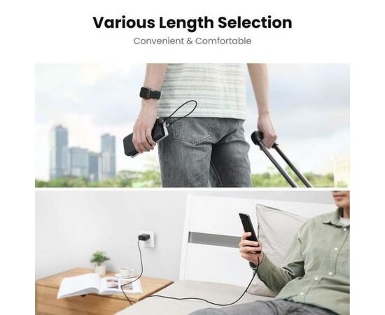 Дата кабель USB 2.0 AM to Micro 5P 2.0m US290 Aluminum Braid Black Ugreen (60148), изображение 7 Дата кабель USB 2.0 AM to Micro 5P 2.0m US290 Aluminum Braid Black Ugreen (60148), изображение 7