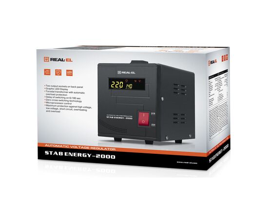 Стабилизатор REAL-EL STAB ENERGY-2000 (EL122400013), изображение 7 Стабилизатор REAL-EL STAB ENERGY-2000 (EL122400013), изображение 7