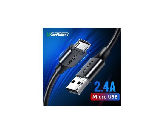 Дата кабель USB 2.0 AM to Micro 5P 1.5m US289 (Black) Ugreen (60137), изображение 2