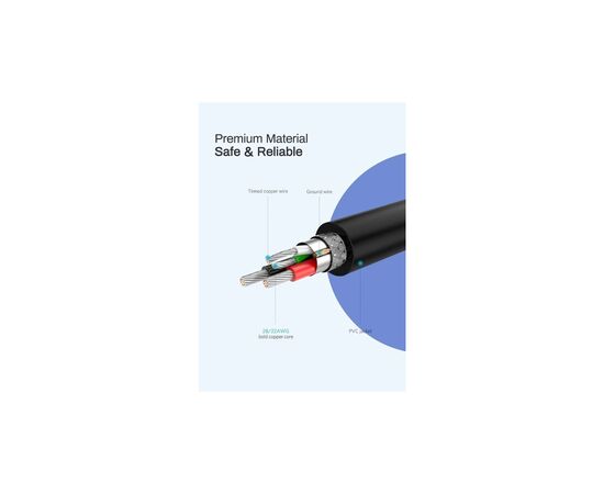 Дата кабель USB 2.0 AM to Micro 5P 1.5m US289 (Black) Ugreen (60137), изображение 7