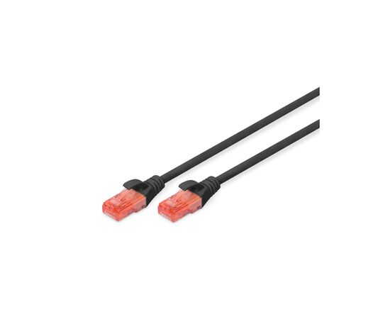 Патч-корд 1м, CAT 6 UTP, AWG 26/7, Cu, LSZH, black Digitus (DK-1617-010/BL)