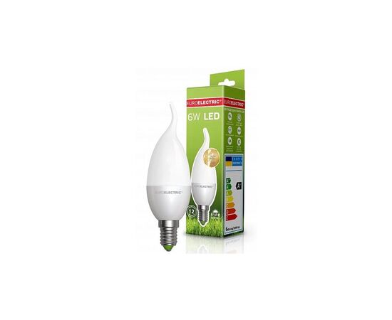 Лампочка EUROELECTRIC LED CW 6W E14 4000K 220V (LED-CW-06144(EE)), изображение 2 Лампочка EUROELECTRIC LED CW 6W E14 4000K 220V (LED-CW-06144(EE)), изображение 2