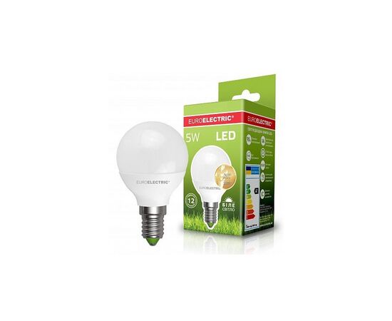 Лампочка EUROELECTRIC LED G45 5W E14 4000K 220V (LED-G45-05144(EE)), изображение 2 Лампочка EUROELECTRIC LED G45 5W E14 4000K 220V (LED-G45-05144(EE)), изображение 2