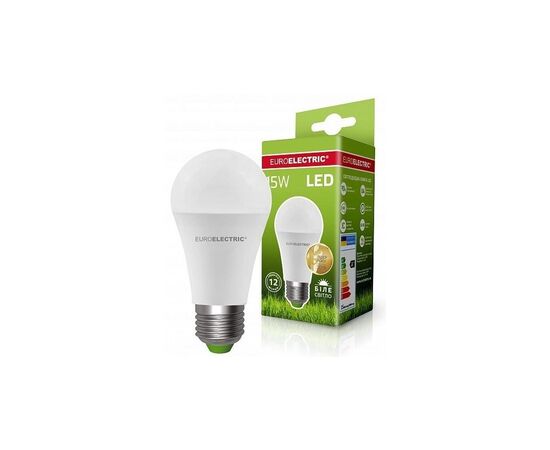 Лампочка EUROELECTRIC LED А60 15W E27 4000K 220V (LED-A60-15274(EE)), изображение 2 Лампочка EUROELECTRIC LED А60 15W E27 4000K 220V (LED-A60-15274(EE)), изображение 2