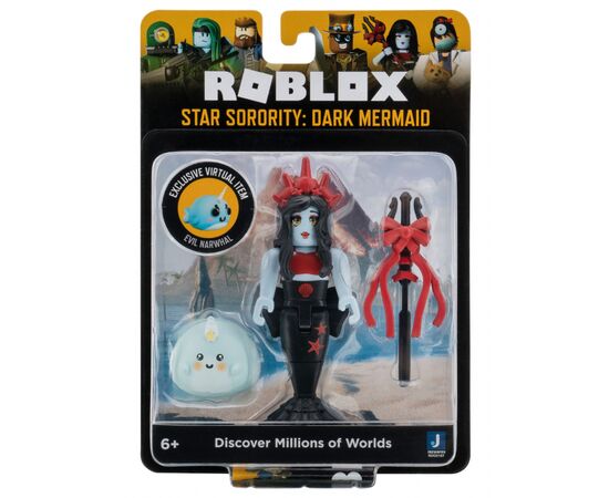 Фигурка для геймеров Jazwares Roblox Core Figures Star Sorority Dark Mermaid W7 (ROG0187), изображение 3 Фигурка для геймеров Jazwares Roblox Core Figures Star Sorority Dark Mermaid W7 (ROG0187), изображение 3