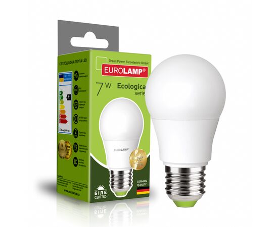 Лампочка Eurolamp LED А50 7W E27 4000K 220V (LED-A50-07274(P))