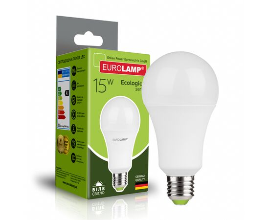 Лампочка Eurolamp LED А70 15W E27 4000K 220V (LED-A70-15274(P))