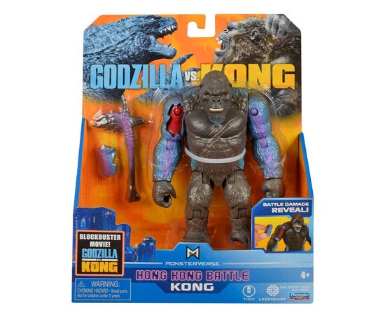 Фігурка Godzilla vs. Kong Конг з бойовими ранами та сокирою (35354), зображення 3 Фігурка Godzilla vs. Kong Конг з бойовими ранами та сокирою (35354), зображення 3