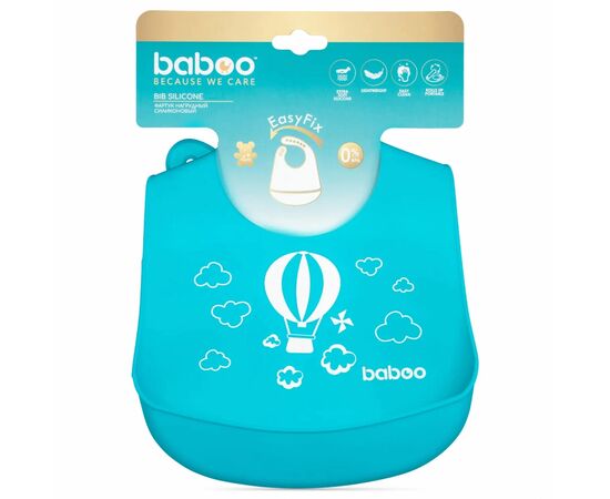 Слюнявчик Baboo силиконовый нагрудник 4+ мес синий (90446), изображение 6 Слюнявчик Baboo силиконовый нагрудник 4+ мес синий (90446), изображение 6