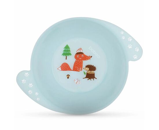 Тарелка детская Baboo с ручками Love story Fox голубая (90430), изображение 2 Тарелка детская Baboo с ручками Love story Fox голубая (90430), изображение 2