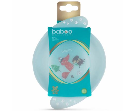 Тарелка детская Baboo с ручками Love story Fox голубая (90430), изображение 3 Тарелка детская Baboo с ручками Love story Fox голубая (90430), изображение 3