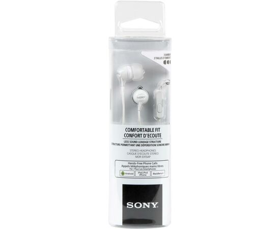 Навушники Sony MDR-EX15AP White (MDREX15APW.CE7), зображення 4 Навушники Sony MDR-EX15AP White (MDREX15APW.CE7), зображення 4