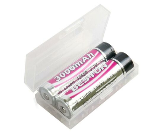 Аккумулятор 18650 (168A) 3000 mAh *2 с защитой Beston (AAB1848), изображение 2 Аккумулятор 18650 (168A) 3000 mAh *2 с защитой Beston (AAB1848), изображение 2