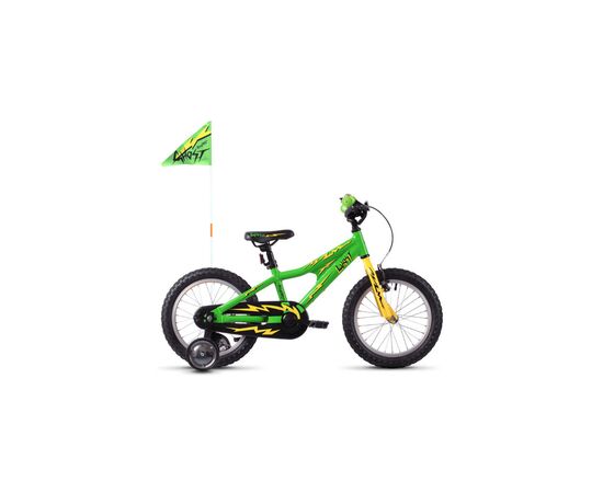 Детский велосипед Ghost Powerkid 16" 2021 Зелено-жовто-чорний (18PK1007)