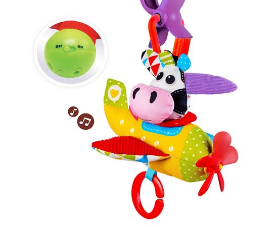 Игрушка-подвеска Yookidoo Коровка пилот (90571), изображение 2 Игрушка-подвеска Yookidoo Коровка пилот (90571), изображение 2