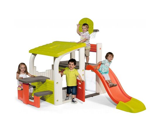 Игровая площадка Smoby Развлечения с баскетбольной корзиной, футбольными воротами, (840203), изображение 8 Игровая площадка Smoby Развлечения с баскетбольной корзиной, футбольными воротами, (840203), изображение 8
