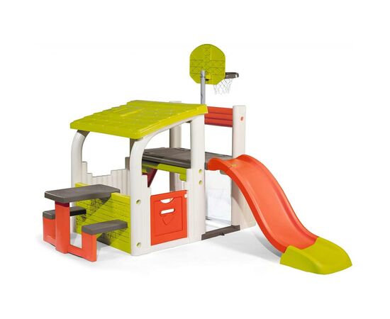 Игровая площадка Smoby Развлечения с баскетбольной корзиной, футбольными воротами, (840203)