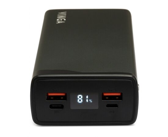Батарея универсальная Vinga 30000 mAh QC3.0+PD 3 ports LCD metal 20W (VPB3QPALD), изображение 3 Батарея универсальная Vinga 30000 mAh QC3.0+PD 3 ports LCD metal 20W (VPB3QPALD), изображение 3
