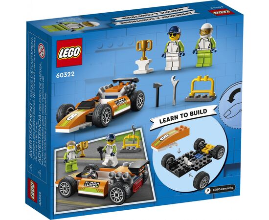 Конструктор LEGO City Гоночный автомобиль 46 деталей (60322), изображение 7