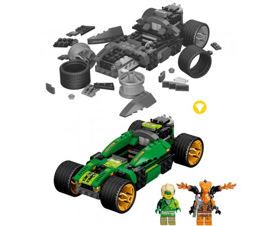 Конструктор LEGO NINJAGO Гоночный автомобиль Ллойда EVO 279 деталей (71763), изображение 4 Конструктор LEGO NINJAGO Гоночный автомобиль Ллойда EVO 279 деталей (71763), изображение 4