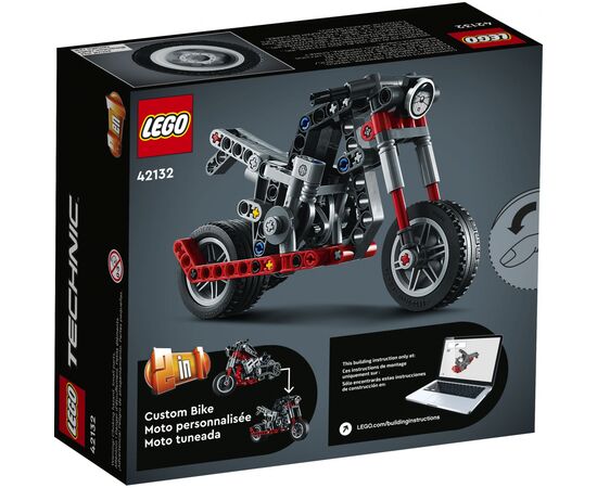 Конструктор LEGO Technic Мотоцикл 163 детали (42132), изображение 5 Конструктор LEGO Technic Мотоцикл 163 детали (42132), изображение 5