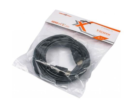 Кабель мультимедийный HDMI to HDMI 4.5m Maxxter (V-HDMI4-15), изображение 2 Кабель мультимедийный HDMI to HDMI 4.5m Maxxter (V-HDMI4-15), изображение 2