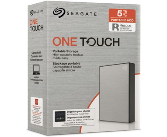 Внешний жесткий диск 2.5" 5TB One Touch USB 3.2 Seagate (STKC5000401), изображение 8 Внешний жесткий диск 2.5" 5TB One Touch USB 3.2 Seagate (STKC5000401), изображение 8