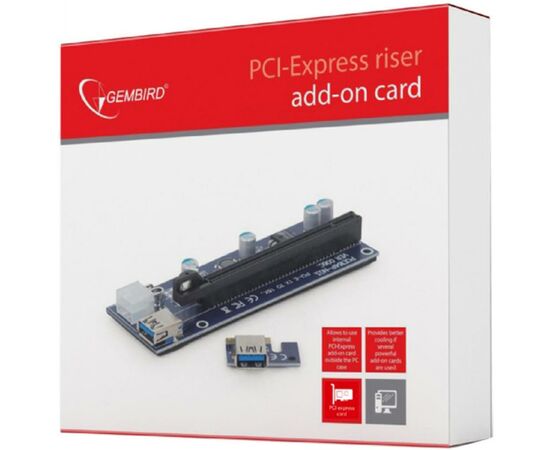 Райзер Gembird RC-PCIEX-03, изображение 6 Райзер Gembird RC-PCIEX-03, изображение 6