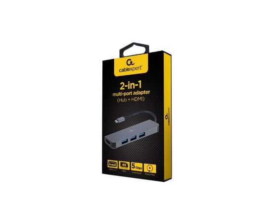 Концентратор Cablexpert USB-C 2-in-1 (A-CM-COMBO2-01), изображение 2 Концентратор Cablexpert USB-C 2-in-1 (A-CM-COMBO2-01), изображение 2