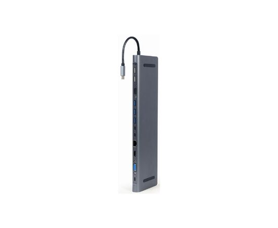 Концентратор Cablexpert USB-C 9-in-1 (Hub/HDMI/VGA/PD/card-reader/lan/audio) (A-CM-COMBO9-01), изображение 2 Концентратор Cablexpert USB-C 9-in-1 (Hub/HDMI/VGA/PD/card-reader/lan/audio) (A-CM-COMBO9-01), изображение 2