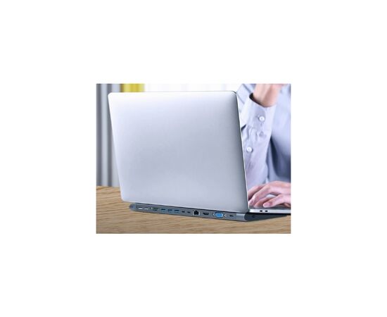 Концентратор Cablexpert USB-C 9-in-1 (Hub/HDMI/VGA/PD/card-reader/lan/audio) (A-CM-COMBO9-01), изображение 4 Концентратор Cablexpert USB-C 9-in-1 (Hub/HDMI/VGA/PD/card-reader/lan/audio) (A-CM-COMBO9-01), изображение 4