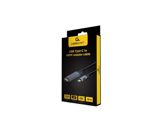 Кабель мультимедийный USB-C to HDMI 1.8m 4K 60Hz Cablexpert (CC-USB3C-HDMI-01-6), изображение 3 Кабель мультимедийный USB-C to HDMI 1.8m 4K 60Hz Cablexpert (CC-USB3C-HDMI-01-6), изображение 3