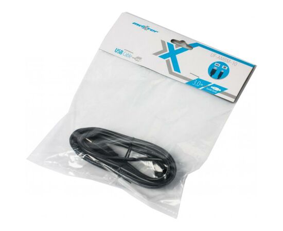 Кабель для принтера USB2.0 AM/BM 3.0m Maxxter (UF-AMBM-10), изображение 2 Кабель для принтера USB2.0 AM/BM 3.0m Maxxter (UF-AMBM-10), изображение 2