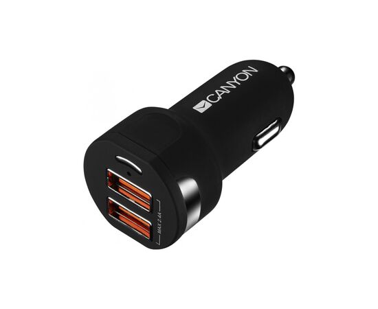 Зарядний пристрій Canyon Universal 2xUSB car adapter (CNE-CCA04B)