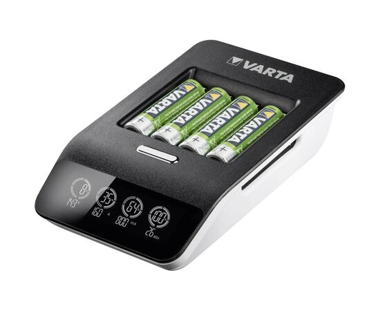 Зарядное устройство для аккумуляторов Varta LCD Ultra Fast Plus Charger +4*AA 2100 mAh (57685101441), изображение 2 Зарядное устройство для аккумуляторов Varta LCD Ultra Fast Plus Charger +4*AA 2100 mAh (57685101441), изображение 2