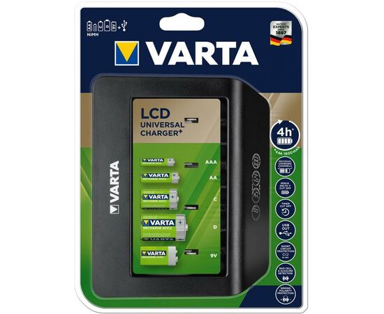 Зарядное устройство для аккумуляторов Varta LCD universal Charger Plus (57688101401), изображение 6 Зарядное устройство для аккумуляторов Varta LCD universal Charger Plus (57688101401), изображение 6