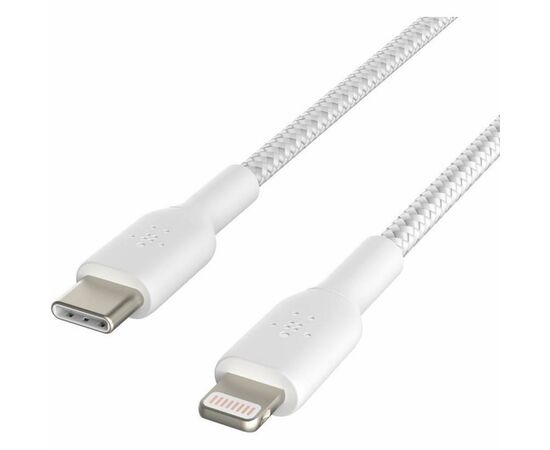 Дата кабель USB Type-С to Lightning 2.0m white Belkin (CAA004BT2MWH), изображение 3 Дата кабель USB Type-С to Lightning 2.0m white Belkin (CAA004BT2MWH), изображение 3