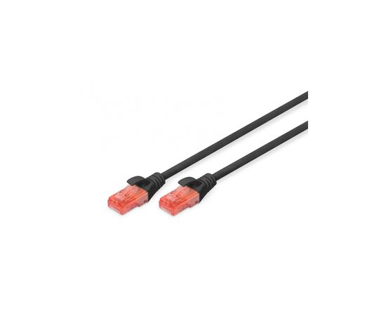 Патч-корд 10м, CAT 6 UTP, AWG 26/7, Cu, LSZH, black Digitus (DK-1617-100/BL)