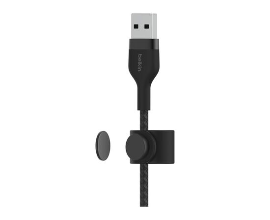 Дата кабель USB 2.0 AM to Lightning 1.0m BRAIDED SILICONE black Belkin (CAA010BT1MBK), изображение 4 Дата кабель USB 2.0 AM to Lightning 1.0m BRAIDED SILICONE black Belkin (CAA010BT1MBK), изображение 4