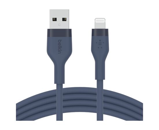Дата кабель USB 2.0 AM to Lightning 1.0m SILICONE blue Belkin (CAA008BT1MBL)