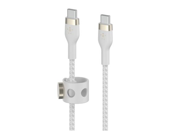 Дата кабель USB-C to USB-C 1.0m BRAIDED SILICONE white Belkin (CAB011BT1MWH), изображение 2 Дата кабель USB-C to USB-C 1.0m BRAIDED SILICONE white Belkin (CAB011BT1MWH), изображение 2